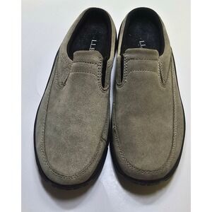 LL Bean Suede Comfort Slides Mules Womens 7.5 Medium Olive Green 05330 FAB8 04